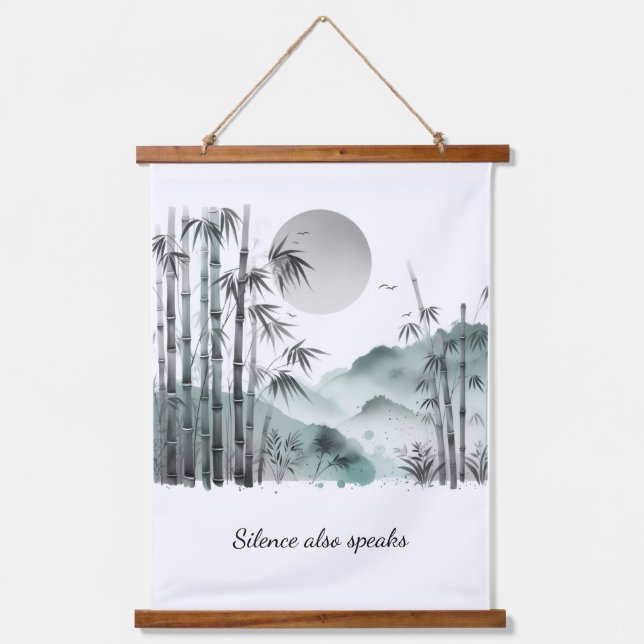 Wood Topped Wall Tapestry Paz (Front)