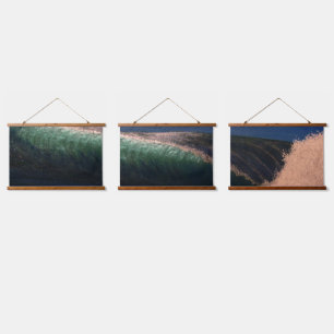 Wood Topped Wall Tapestry, sundown swell Hanging Tapestry