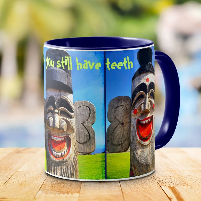 Wood Totem Face Smile While You Have Teeth Fun Mug (Creator Uploaded)