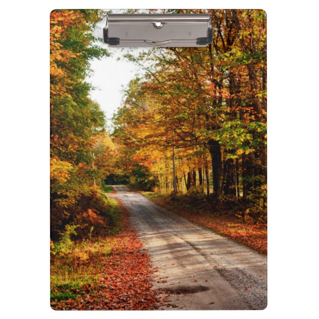 Wood trail with fall foliage clipboard (Front)
