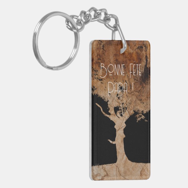 Wood tree key ring (Front Left)