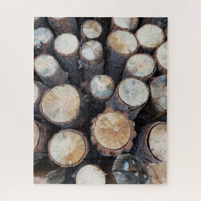 wood tree logs original nature photograph  jigsaw puzzle (Vertical)