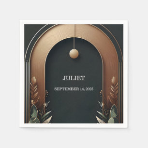 Wood Tree Rustic Barn Farm Arch Bridal Shower Napkin