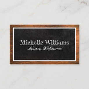 Wood Trim   Black Rock Texture Business Card