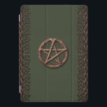 Wood Twig Pentacle Olive Green Wiccan  iPad Pro Cover<br><div class="desc">binder</div>