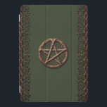 Wood Twig Pentacle Olive Green Wiccan  iPad Pro Cover<br><div class="desc">binder</div>