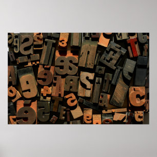 Wood type letterpress photo poster