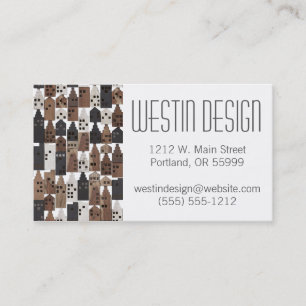 Wood village design business card