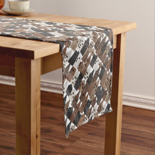 Wood village table runner