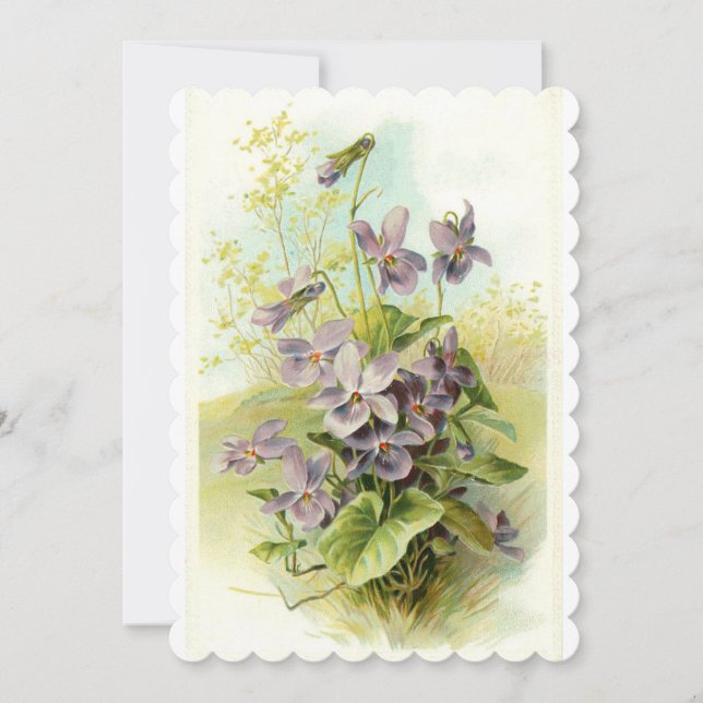 Wood Violets Thank You Card (Front)
