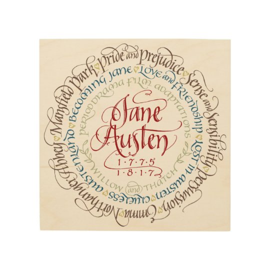 Wood Wall Art - Jane Austen Period Dramas