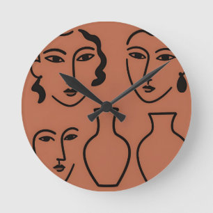 Wood Wall Art Round Clock