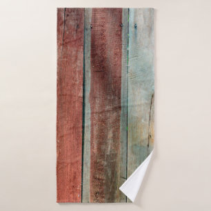 wood wall in vintage colorabstract,aged,background bath towel