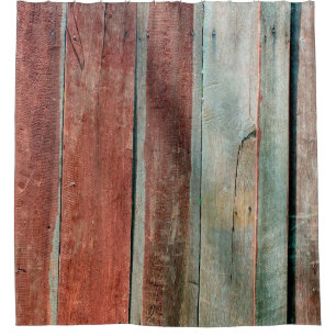 wood wall in vintage colorabstract,aged,background shower curtain