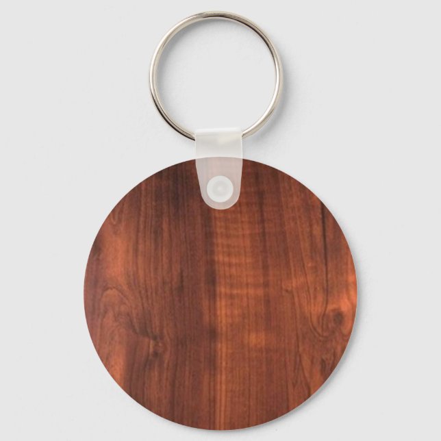 Wood Walnut Teakwood Wooden finish Key Ring (Front)