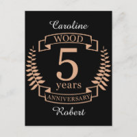 Wood wedding anniversary 5 years