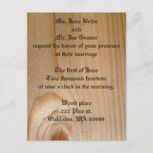 Wood Wedding Invitations - Pine
