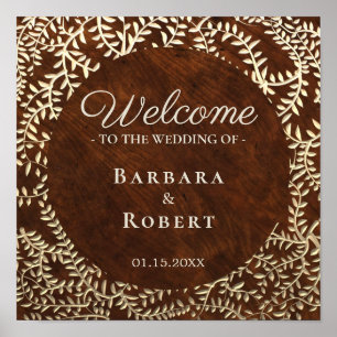 Wood Welcome Wedding Poster