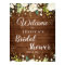 Wood & White Roses Greenery Bridal Shower Welcome