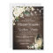 Wood & White Roses & Lantern Watercolor wedding