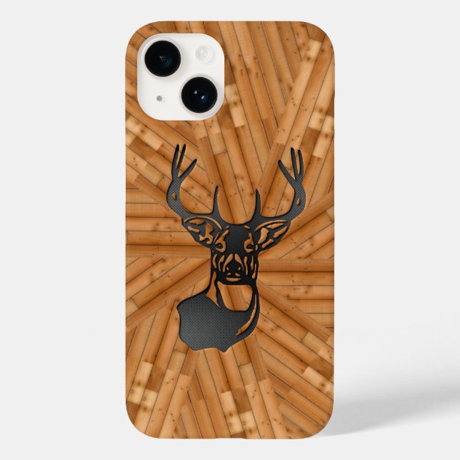 Wood - White Tail Buck Deer Case-Mate iPhone Case (Back)