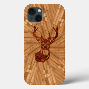 Wood - White Tail Buck Deer iPhone 13 Case