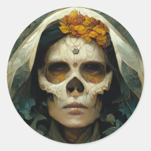 Wood Witch 2 Fantasy Classic Round Sticker