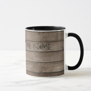 Wood with Engraved Name Mug