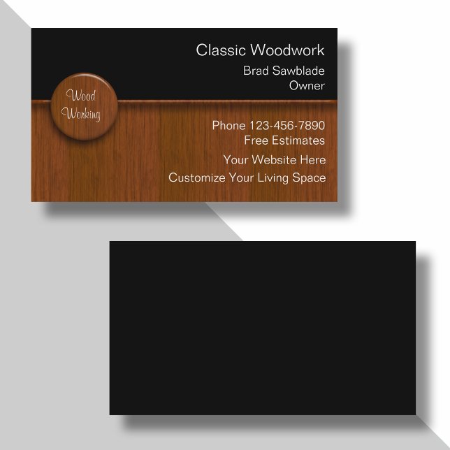 Wood Working Business Cards (Creator Uploaded)