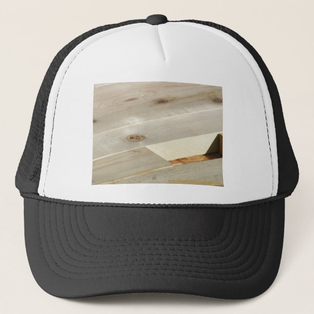 wood works trucker hat (Front)