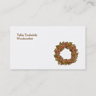 Wood Wreath Business Card