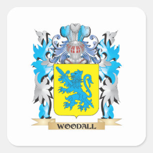 Woodall Coat of Arms - Family Crest Square Sticker
