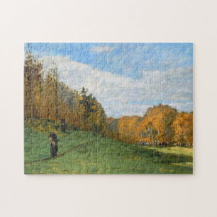 Woodbearers in Fontainebleau Forest Monet Fine Art Jigsaw Puzzle