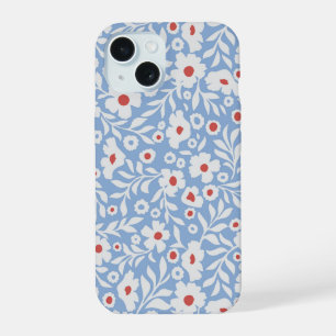 Woodblock Floral Pattern iPhone 15 Case