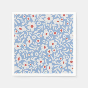 Woodblock Floral Pattern Napkin