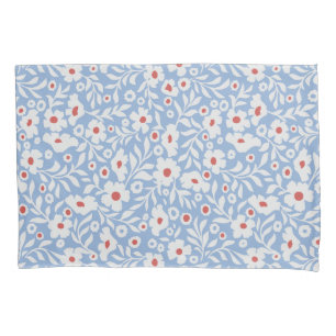 Woodblock Floral Pattern Pillowcase