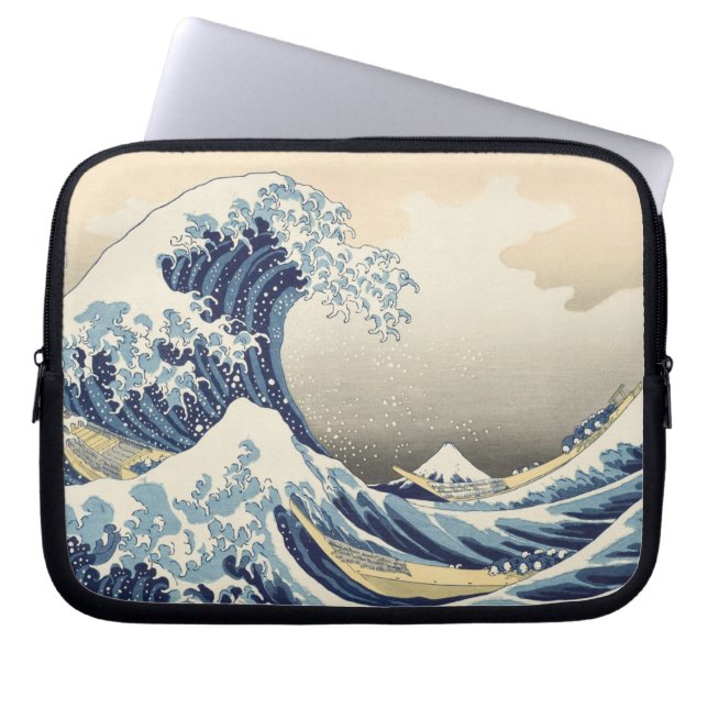 Woodblock print by Katsushika Hokusai Laptop Sleeve (Front)