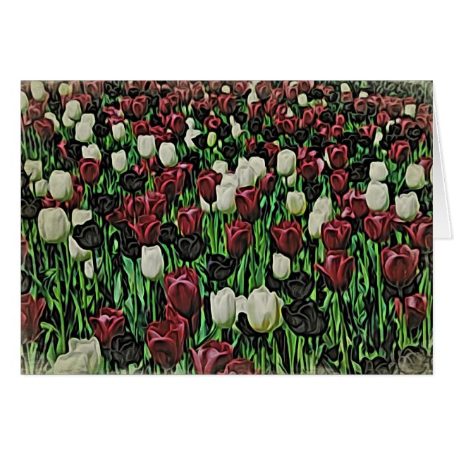 Woodblock Tulips (Front Horizontal)