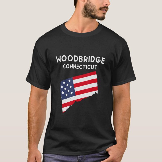 Woodbridge Connecticut USA State America Travel Co T-Shirt (Front)