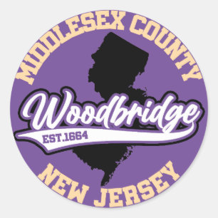 Woodbridge,New Jersey Classic Round Sticker