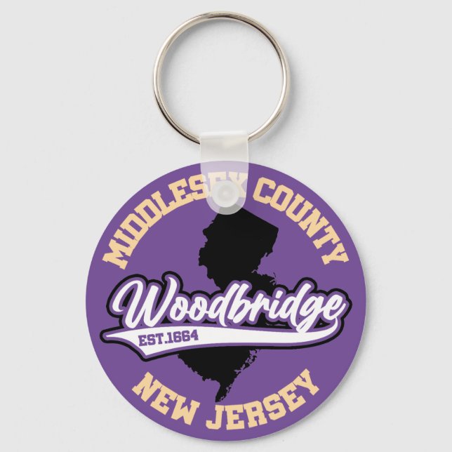 Woodbridge,New Jersey Key Ring (Front)