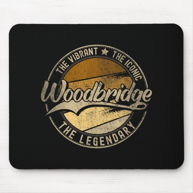 Woodbridge Nj New Jersey Vintage Distressed  Mouse Mat (Front)