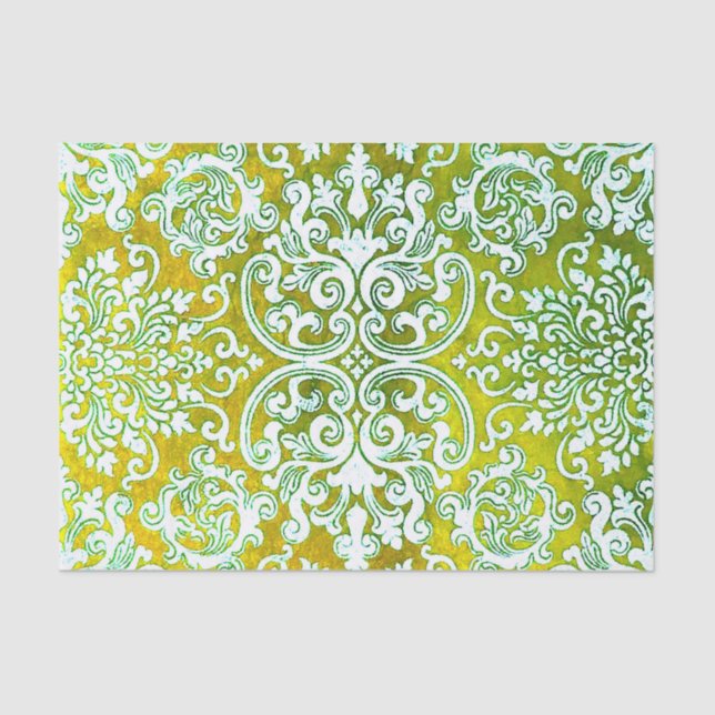 Woodbury Green and Gold Tissue Paper (Front)