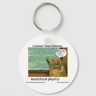 Woodchuck Physics Funny Gifts Tees Mugs & Cards Key Ring