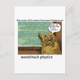 Woodchuck Physics Funny Tees Mugs Gifts Etc Postcard