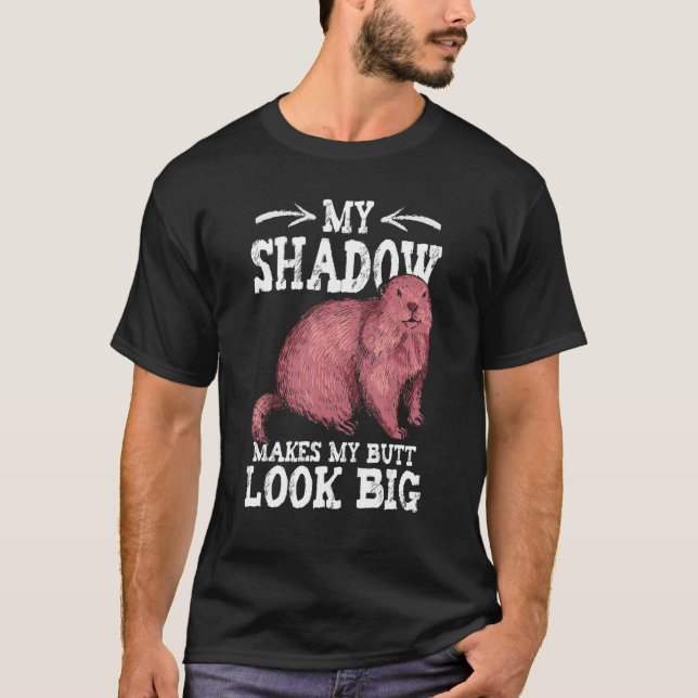 Woodchuck Shadow Groundhog Day T-Shirt (Front)