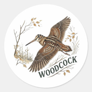 Woodcock classic round sticker