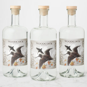 Woodcock Hunting Season Liquor Bottle Label