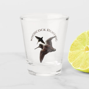 Woodcock hunting shot glass