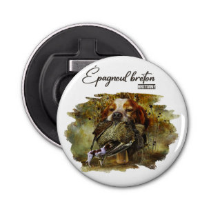 Woodcock hunting with Brittany Spaniel   Bottle Opener
